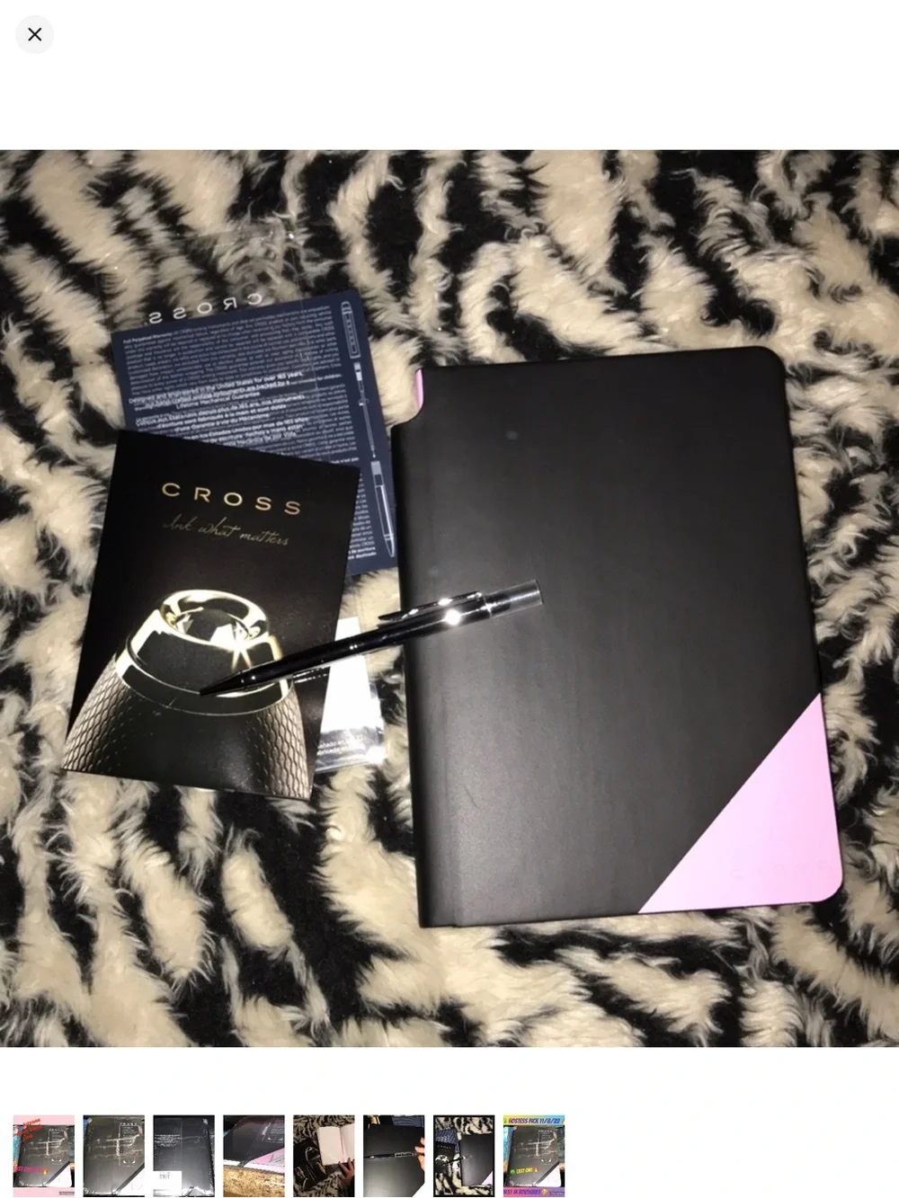 Cross Jotzone Medium Journal - Black with Pink Accent with pen New sealed